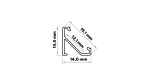 Profile TEKKNI+ type BARDE+ nonanodized, 1 m